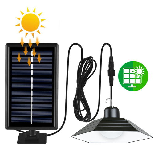 Wisząca ogrodowa lampa solarna LED z czujnikiem zmierzchu IP44 | 30 diod LED SMD | Pilot IR | LD-01