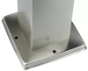 Lampa ogrodowa stojąca, słupek kwadratowy na żarówkę E27 | Zasilanie 230V, stal nierdzewna | Inox, 45cm | LLF-45CM