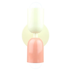 Dwukolorowa lampa ścienna LED | designerski kinkiet do salonu lub sypialni | YG-W008-W+P