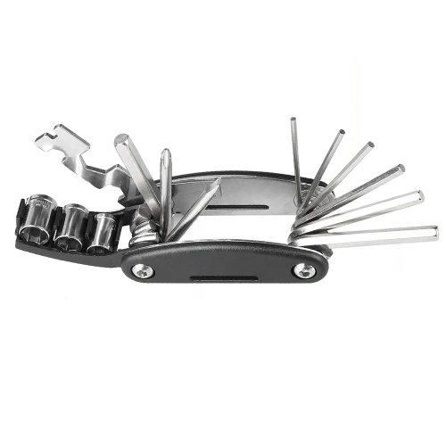 Multitool rowerowy - imbusy, ampule, nasadki | Narzędzia 16w1 | Zestaw kluczy | MFT-16in1