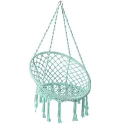 Fotel wiszący, krzesło brazylijskie, kosz, huśtawka, hamak | do 120 kg | DY-A003-GREEN