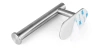 Srebrny uchwyt do papieru | Samoprzylepny wieszak na papier toaletowy | JZU-304-SILVER
