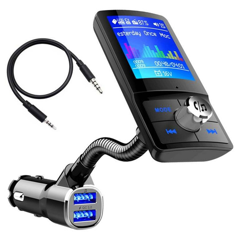 Wielofunkcyjny transmiter FM do samochodu | 5w1 | BC43-Black