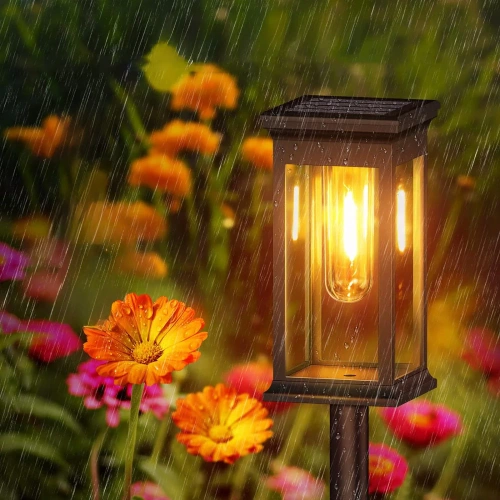 2x Ogrodowa lampka solarna LED | Wbiajny słupek 60 cm | HK-115A