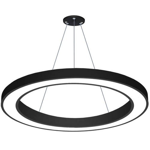 Lampa sufitowa wisząca LED 60W | okrągła | aluminium | CCD niemrugająca | Φ100x6 | LPL-004