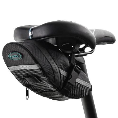Wodoodporna torba rowerowa z wytrzymałego materiału 600D | Lekka, aerodynamiczna sakwa podsiodłowa z odblasakami |  600DCWBW-208