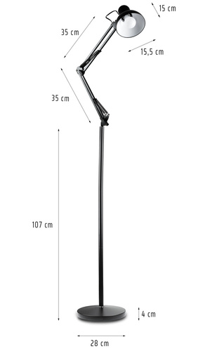 Lampa podłogowa z regulowanym ramieniem | MT-390