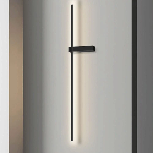 Nowoczesny kinkiet LED | 60cm 10W | Czarna lampa ścienna z aluminium | Lampa LED o barwie 4000K | YG-W003
