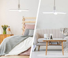 Wisząca lampa LED 45W - żarówka E27 jak wiatrak | Z868-45W