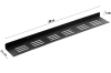 Metalowa półka łazienkowa | Czarna pólka pod prysznic 80cm | Półka wisząca | BDS-L80CM-B