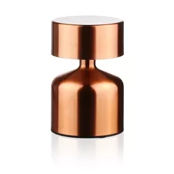 Lampka stołowa LED Grzybek | Bezprzewodowa lampka do hotelu, restauracji | Nocna lampka dotykowa | HJA40-COPPER