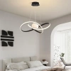 Lampa wisząca LED 60W | Stylowa lampa z księżycem 3D | RLT-50CM-60W-B