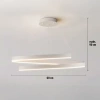 Nowoczesna lampa wisząca 60 cm | Spiralna lampa LED 80W | RLO-60CM-80W-W