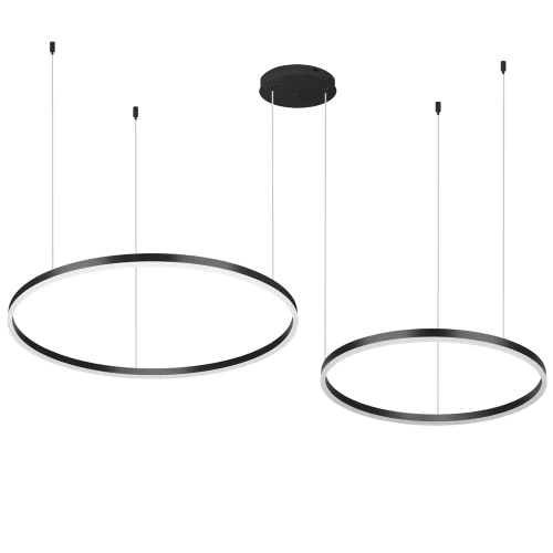 Dwuczęściowa Nowoczesna lampa wisząca | LED | Czarna | RLK-C02-50W-B