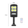 Ogrodowa lampa solarna LED z czujnikiem ruchu i zmierzchu IP65 | 48 diod LED COB | Pilot IR | LD-S4