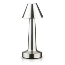 Dotykowa lampka nocna z regulowaną barwą światła | Lampka USB | HJA12-SILVER| Bezprzewodowa lampka stołowa
