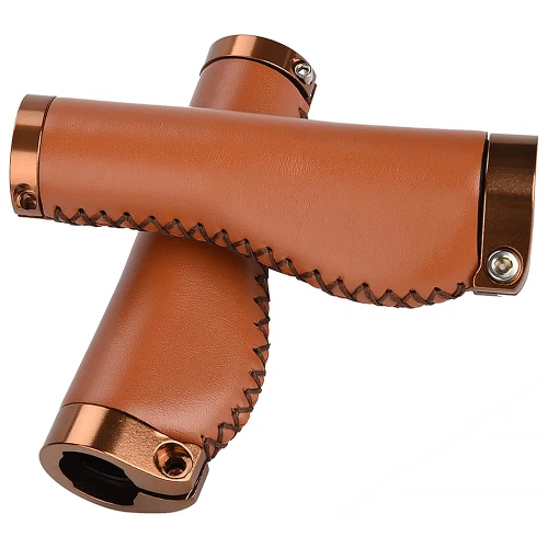 Ergonomiczne gripy rowerowe | Stylowe uchwyty rowerowe ze skóry PU |PUBT-G211A-BR