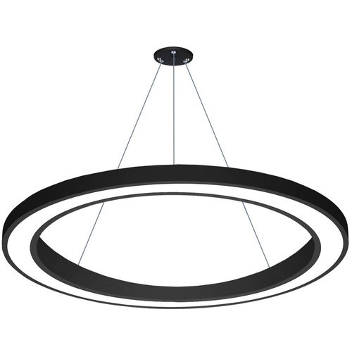 Lampa sufitowa wisząca LED 80W | okrągła | aluminium | CCD niemrugająca | Φ120x6 | LPL-004