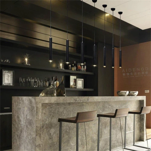 Czarna lampa wisząca | Nowoczesna lampa sufitowa | Oświetlenie dekoracyjne | CTD-L100CM