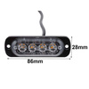 Lampa ostrzegawcza 4 LED pomarańczowa | Stroboskop | Obrysówka | 18 trybów świecenia | LED-04T-Y