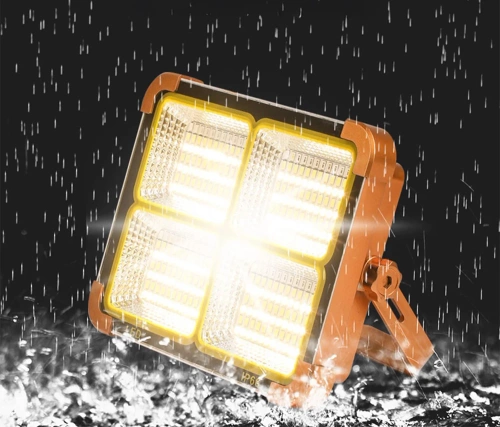 Lampa robocza solarna | Funkcja powerbanku | LED | TGD-100W-YELLOW