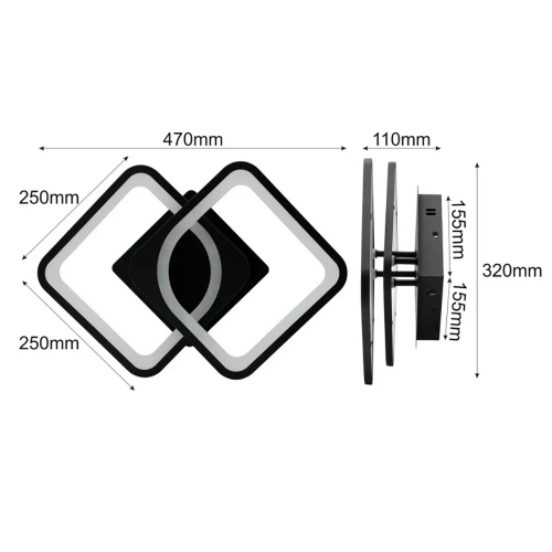 Nowoczesna lampa sufitowa ze zmienną barwą światła | Nowoczesny wygląd | RLS-N32W-B