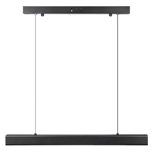 Nowoczesna prostokątna lampa wisząca | sterowanie pilotem | LED | czarna | SX41-60CM-24W-BK