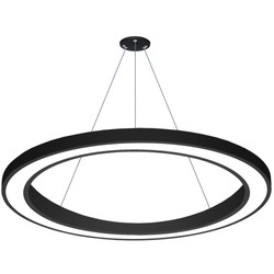Lampa sufitowa wisząca LED 80W | okrągła | aluminium | CCD niemrugająca | Φ120x6 | LPL-004