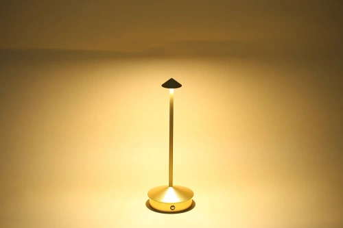 Lampa stołowa z wbudowanym akumulatorem | Lampa nocna z trzema barwami świecenia | Nastrojowa lampka do hotelu, restauracji | HJA32-SILVER