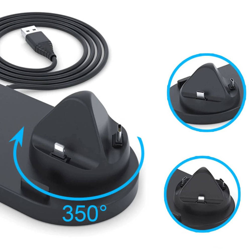 Stacja dokująca QI do Apple iPhone Airpods Watch | ładowarka bezprzewodowa 15W | 3 wtyczki - USB-C / Lightning / Micro USB | WD-01