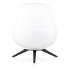 Lampa stołowa z mlecznym kloszem | Szklana lampka nocna | CSD-C2027-W