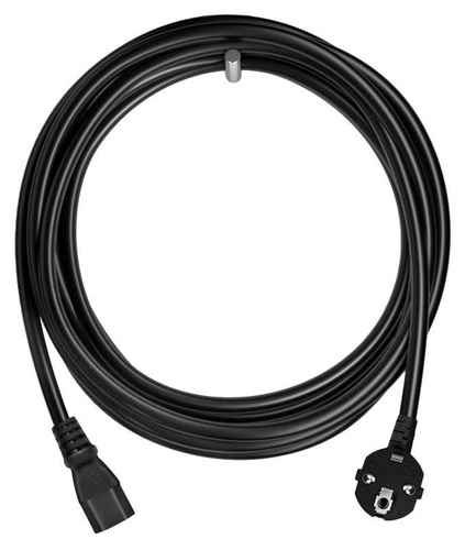 Kabel sieciowy 220-250V 2A | pobór prądu max 500W | PE-1.5-1.5M-Black