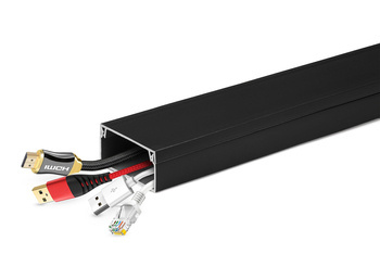 Listwa maskująca do kabli RTV, kanał kablowy, maskownica | Taśma samoprzylepna 3M | 2 metry, 40x20mm, czarna | ZXC-20-2M