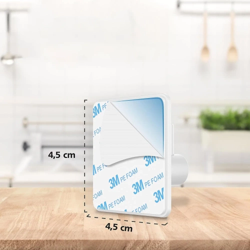 Biały haczyk na ubrania, ściereczki, ręczniki | Samoprzylepny uchwyt na akcesoria kuchenne | BXG-4PCS-WHITE