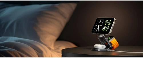 Ładowarka bezprzewodowa MagSafe | Stacja dokująca do iPhone, AirPods, Apple Watch | MD-28-15W-B