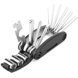 Multitool rowerowy - imbusy, ampule, nasadki | Narzędzia 16w1 | Zestaw kluczy | MFT-16in1