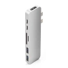 Rozdzielacz USB-C na 2x USB-A + 2x USB-C + kart SD + TF + HDMI | adapter, rozgałęźnik typ C 7w1 | HUB