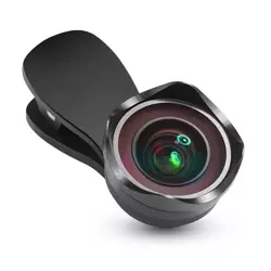 Obiektyw 4K HD, soczewka, nakładka na telefon | 2w1 makro 15x + szeroki kąt | Klips, etui, ściereczka | DT-020