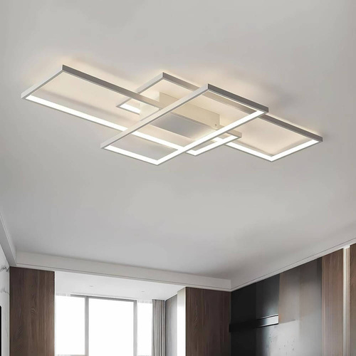 Nowoczesna wieloczęściowa lampa wisząca | Plafon LED | Biała | XL-016-50W-W
