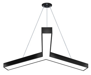Lampa sufitowa wisząca LED 40W | kształt Y | aluminium | CCD niemrugająca | Φ120x10x6 | LPL-001