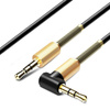 Kabel kątowy Jack | pozłacane końcówki | HQ | AW-1-1M-Black