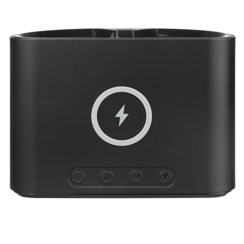 Inteligentny budzik LED z ładowarką Qi 15W, termometrem i 3 alarmami  | Zegarek USB do sypialni  | SZ07-15W-BR