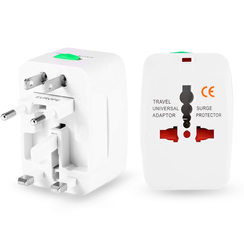 Wielofunkcyjna przejściówka podróżna, adapter sieciowy z ładowarką z dwoma portami USB | EU/USA/CN/UK/AUS | AD-T202