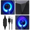 Głośniki komputerowe 2.0 z podświetleniem LED | 6W RMS 20Hz-20kHz 4ohm | S5