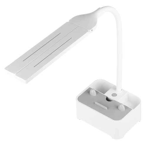 Lampka biurkowa dziecięca | Lampka LED z organizerem oraz uchwytem na telefon | Lampka biurkowa z możliwością zmiany barwy światła | TDL-126-WHITE