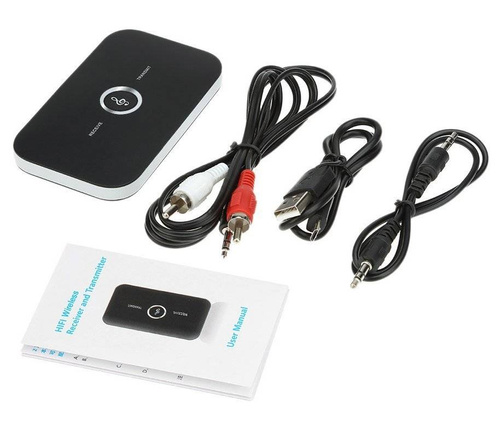 Adapter Bluetooth 5.0 | Urządzenie wielofunkcyjne 2w1 | Odbiornik i nadajnik | B6-Black