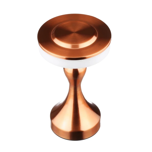 Lampa stołowa z wbudowanym akumulatorem | Lampa nocna z trzema barwami świecenia | Nastrojowa lampka do hotelu, restauracji | HJA14-A-COPPER