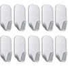 Hak meblowy | Stalowy uchwyt łazienkowy | Samoprzylepny haczyk na ściereczki, ręczniki, akcesoria kuchenne | BXV-10PCS-SILVER