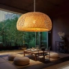 Naturalna lampa bambusowa | BOHO Pleciona | 80cm