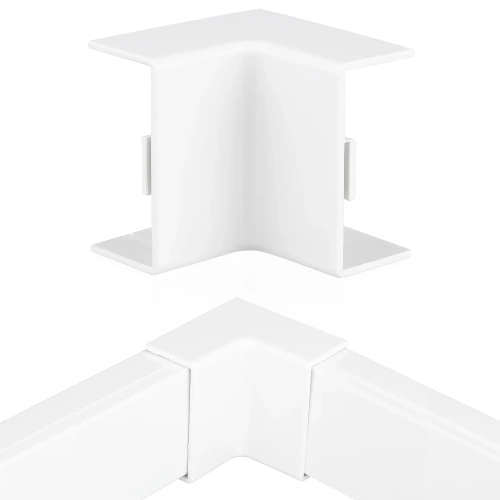Łącznik kątowy wewnętrzny do listwy maskującej 40x20mm | biały | CDT-04
